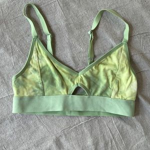 Richer Poorer Cut Out Bralette, Small, Green Storm Wash, Like New!